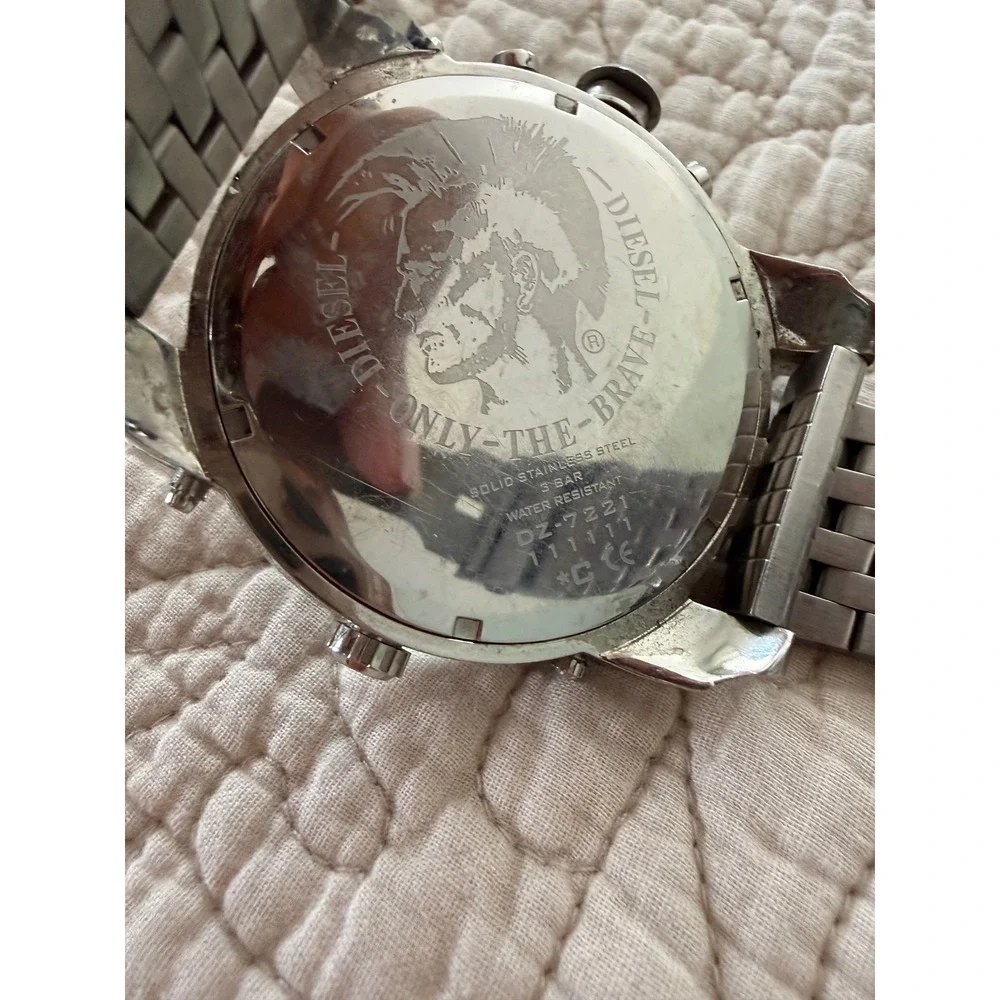 Diesel Mr. Daddy DZ7221 Men's 57mm Oversized Stainless Steel Watch Black Dial